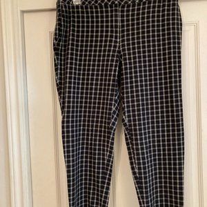 J Jill B/W Windowpane Pants